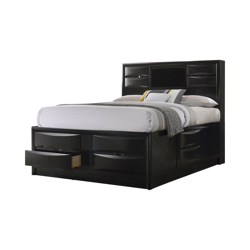 Briana Black Platform Storage Bedroom Set