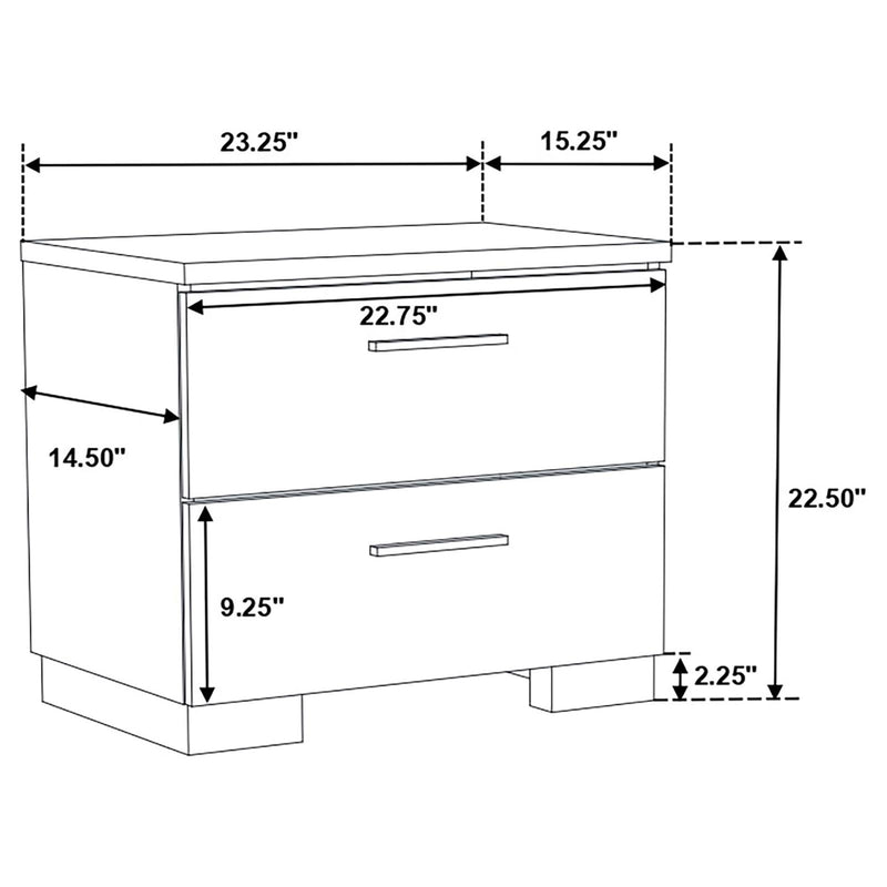 Felicity 4 piece Twin Bedroom Set With Led Headboard And Mirror Glossy White