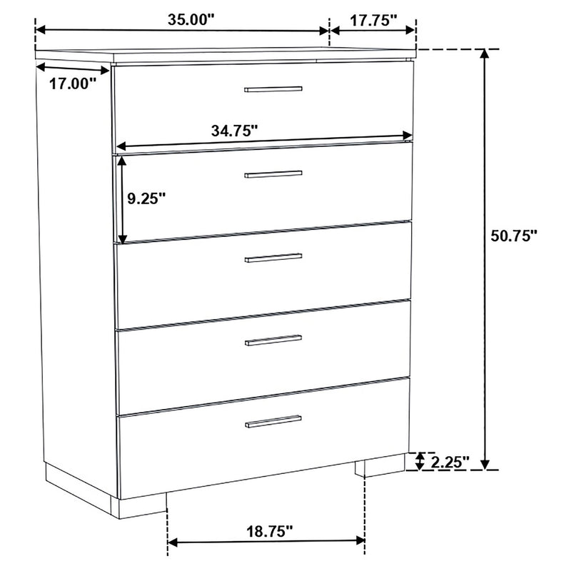 Felicity Glossy White Panel Bedroom Set