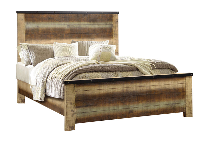 Sembene Antique Multi color Panel Bedroom Set