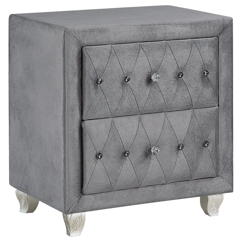 Deanna Grey Tufted Upholstered Bedroom Set