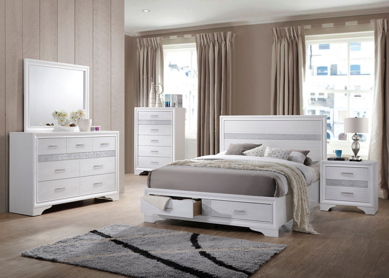 Miranda White Storage Bedroom Set