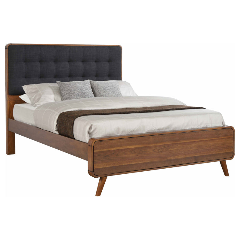 Robyn Dark Walnut Upholstered Headboard Bedroom Set