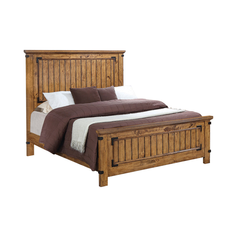 Brenner Rustic Honey Panel Bedroom Set