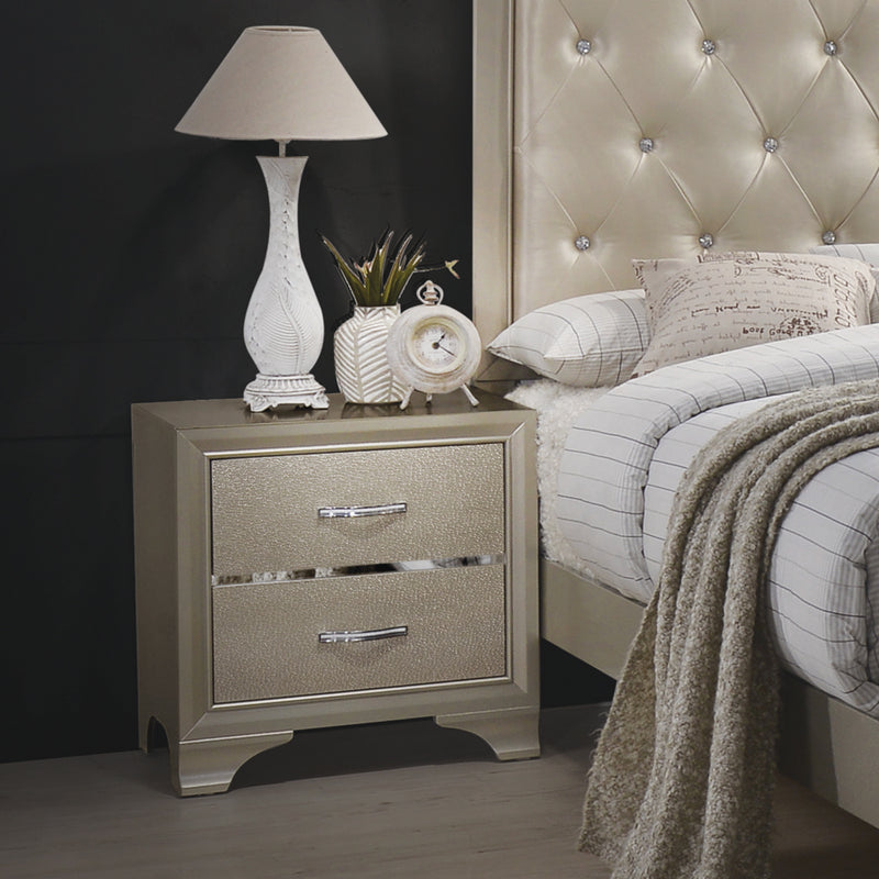 Beaumont Champagne Upholstered Bedroom Set