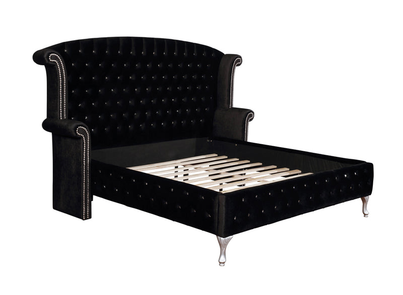 Deanna Tufted Upholstered Black Bedroom Set