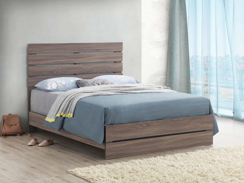 Brantford Wood King Panel Bed Barrel Oak