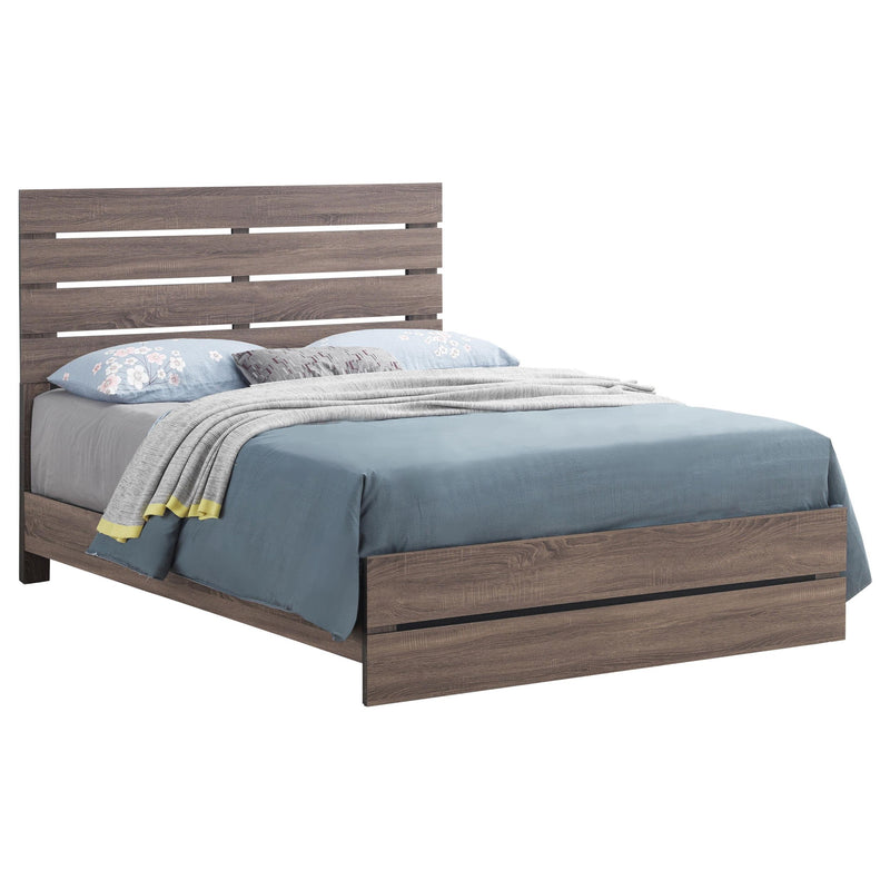 Brantford Wood King Panel Bed Barrel Oak