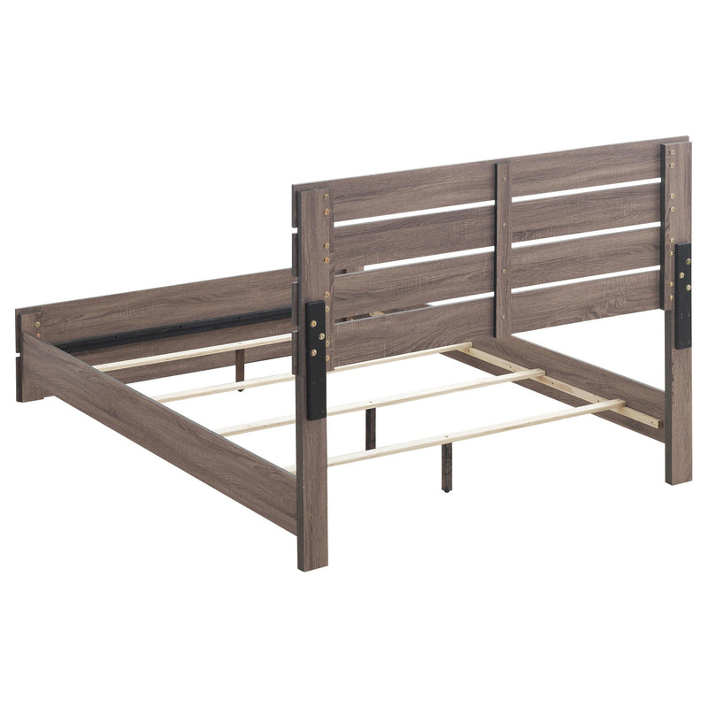 Brantford Wood King Panel Bed Barrel Oak