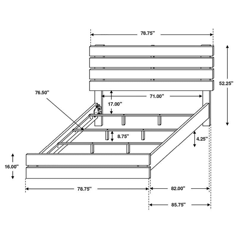 Brantford Wood King Panel Bed Barrel Oak