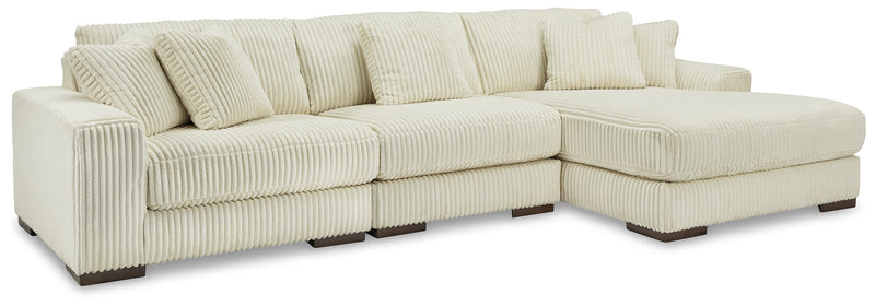 Lindyn Ivory 3-Piece Sectional With Chaise