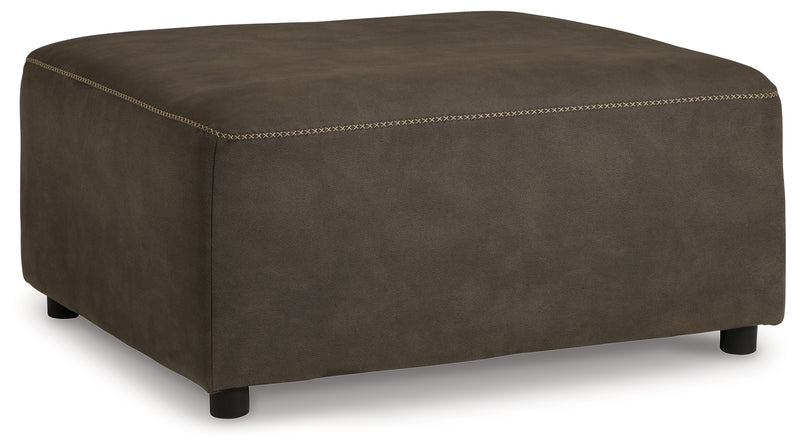 Allena Gunmetal 5-Piece Sectional With Ottoman