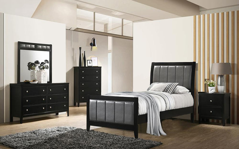 Carlton Black Panel Bedroom Set