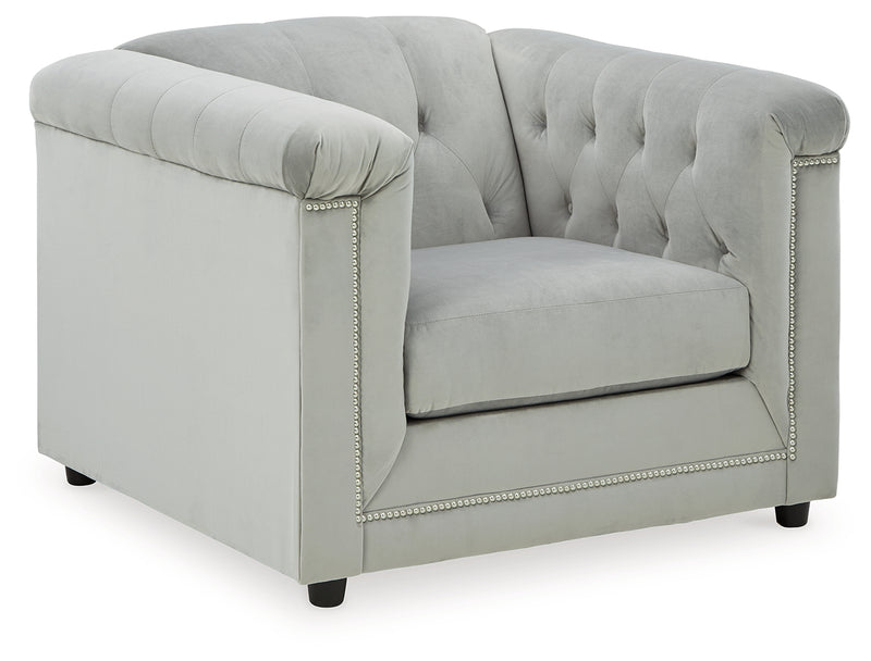 Josanna Gray Sofa Loveseat And Chair