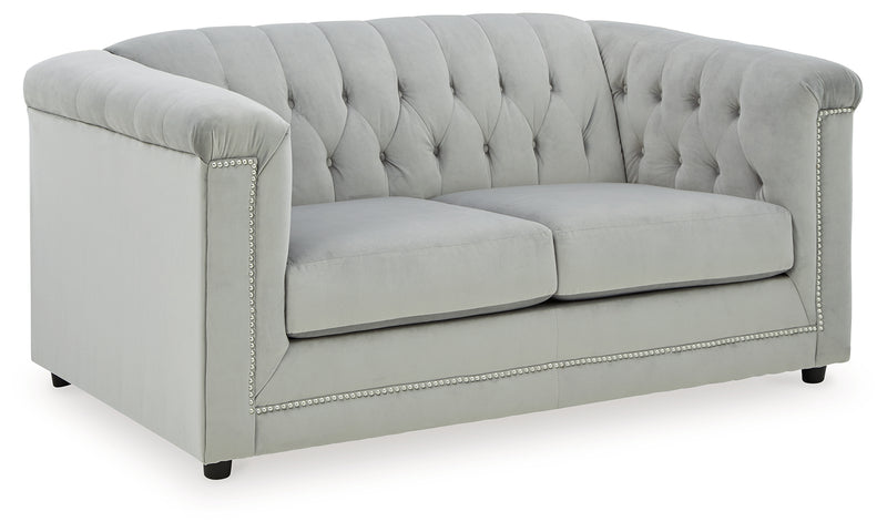 Josanna Gray Sofa Loveseat And Chair