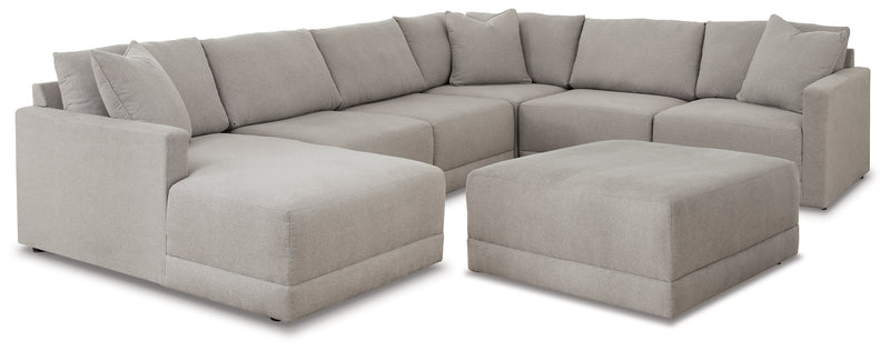 Katany Shadow 6-Piece Sectional With Ottoman