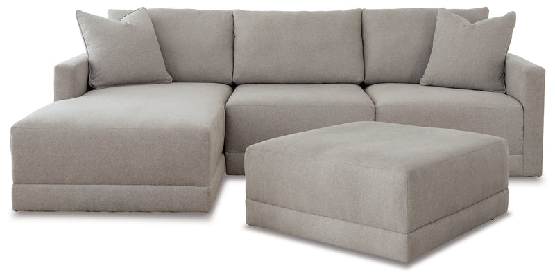 Katany Shadow 3-Piece Sectional With Ottoman PKG014513 - 22201S3 | 2220108