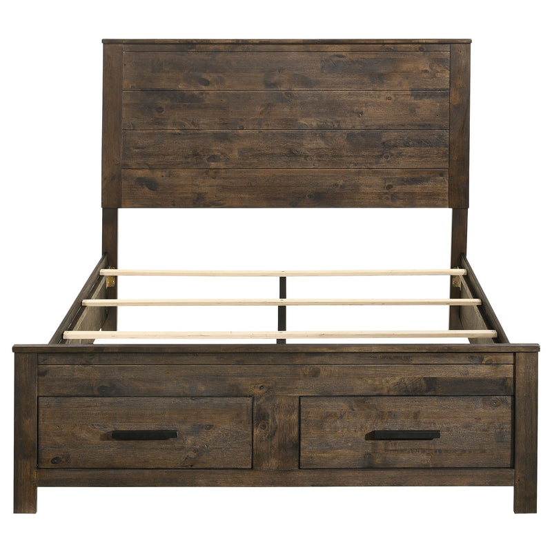 Woodmont Rustic Golden Brown Storage Bedroom Set