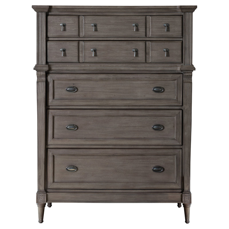 Alderwood 5 Drawer Chest French Grey