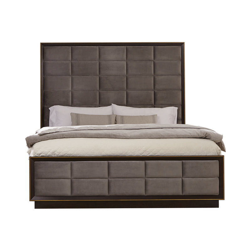 Durango Smoked Peppercorn And Grey Upholstered Bedroom Set