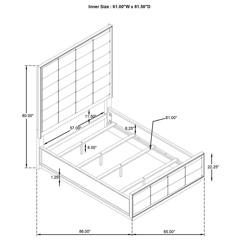 DURANGO COLLECTION Durango 77-inch Queen Panel Bed Washed Oak 223271Q