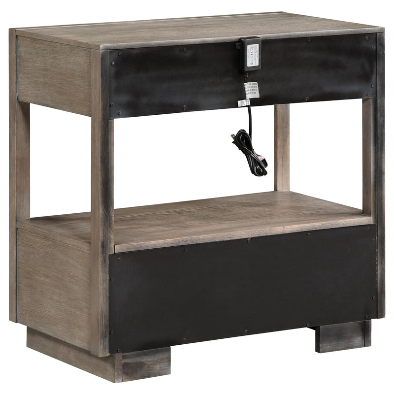 DURANGO COLLECTION Durango 2-drawer Nightstand Bedside Table Washed Oak 223272