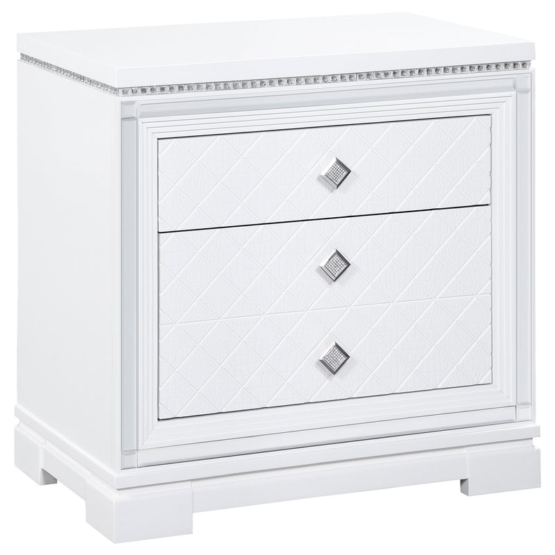 Eleanor White Upholstered Tufted Bedroom Set