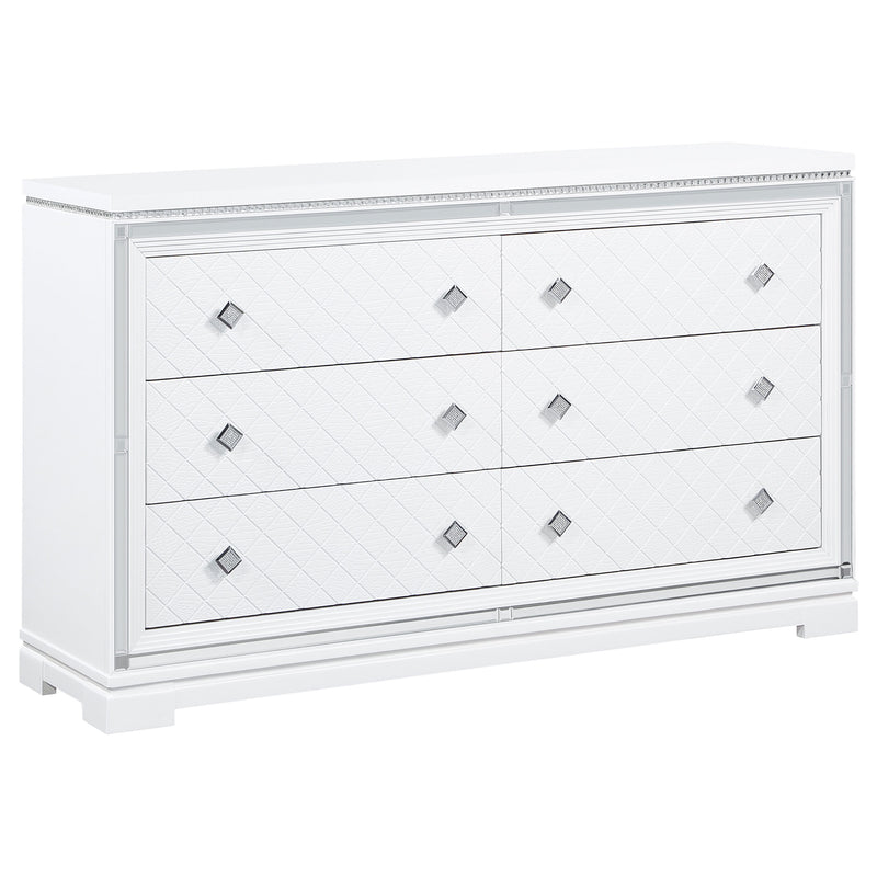 Eleanor White Upholstered Tufted Bedroom Set