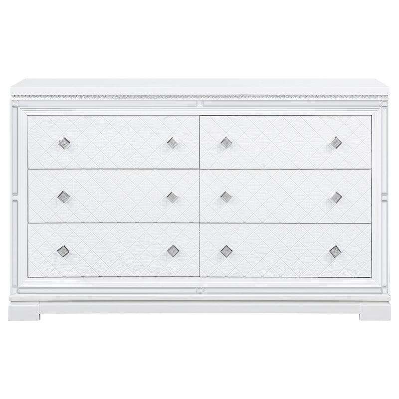 Eleanor White Upholstered Tufted Bedroom Set