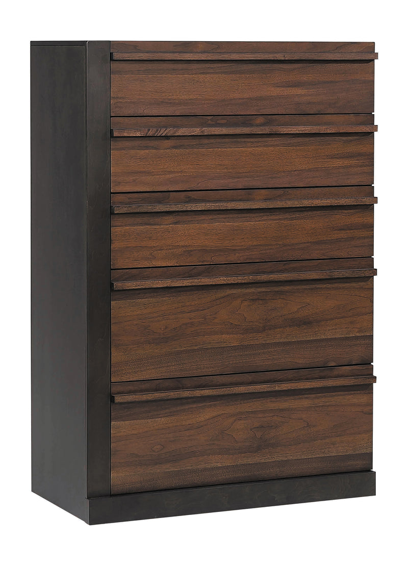 Azalia Black And Walnut Rectangular Panel Bedroom Set