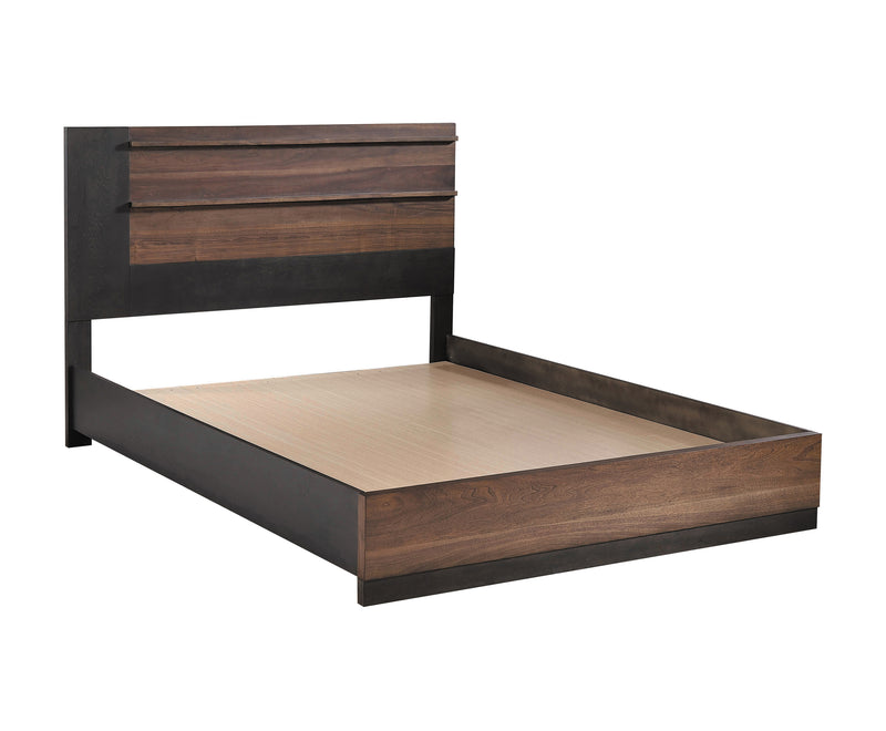 Azalia Black And Walnut Rectangular Panel Bedroom Set