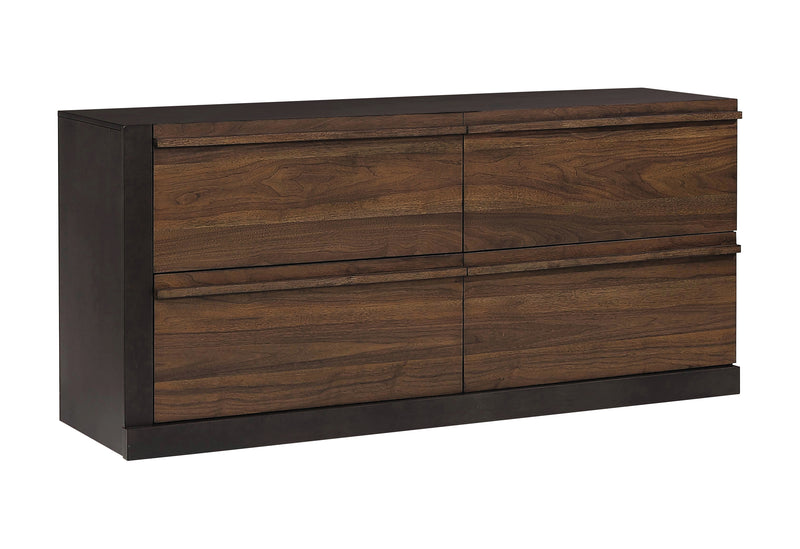 Azalia Black And Walnut Rectangular Panel Bedroom Set