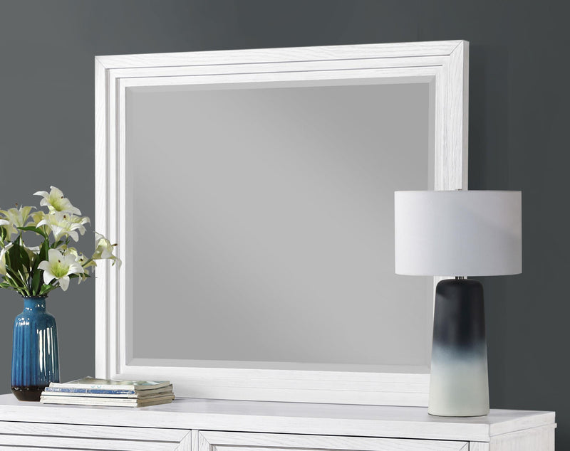 Marielle Dresser Mirror Distressed White  224844