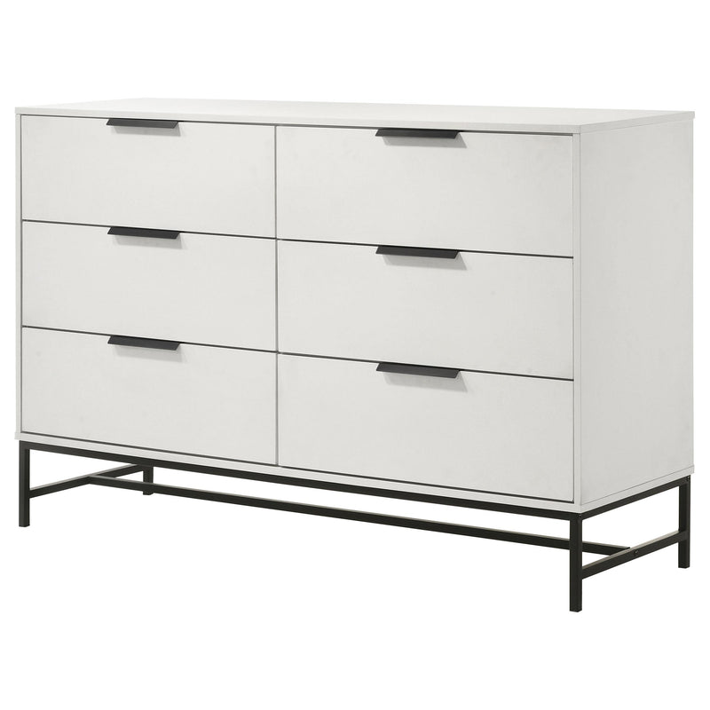 Sonora 6-drawer Bedroom Dresser White  224863