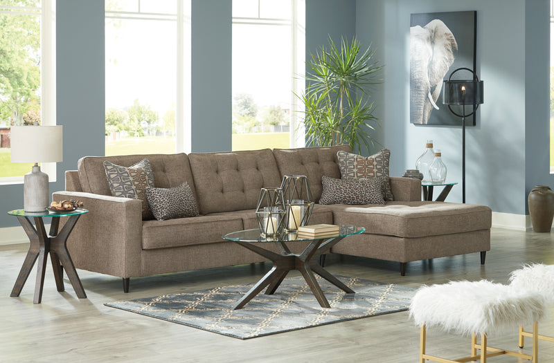 Flintshire Auburn Textured 2-Piece Sectional With Chaise