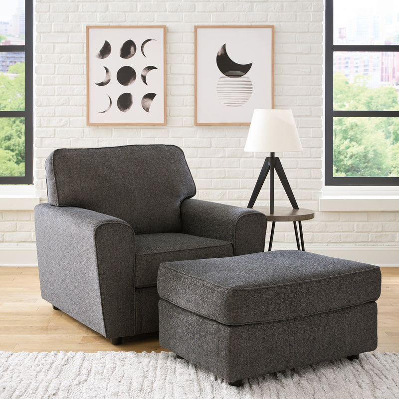 Cascilla Slate Sofa Loveseat Chair And Ottoman