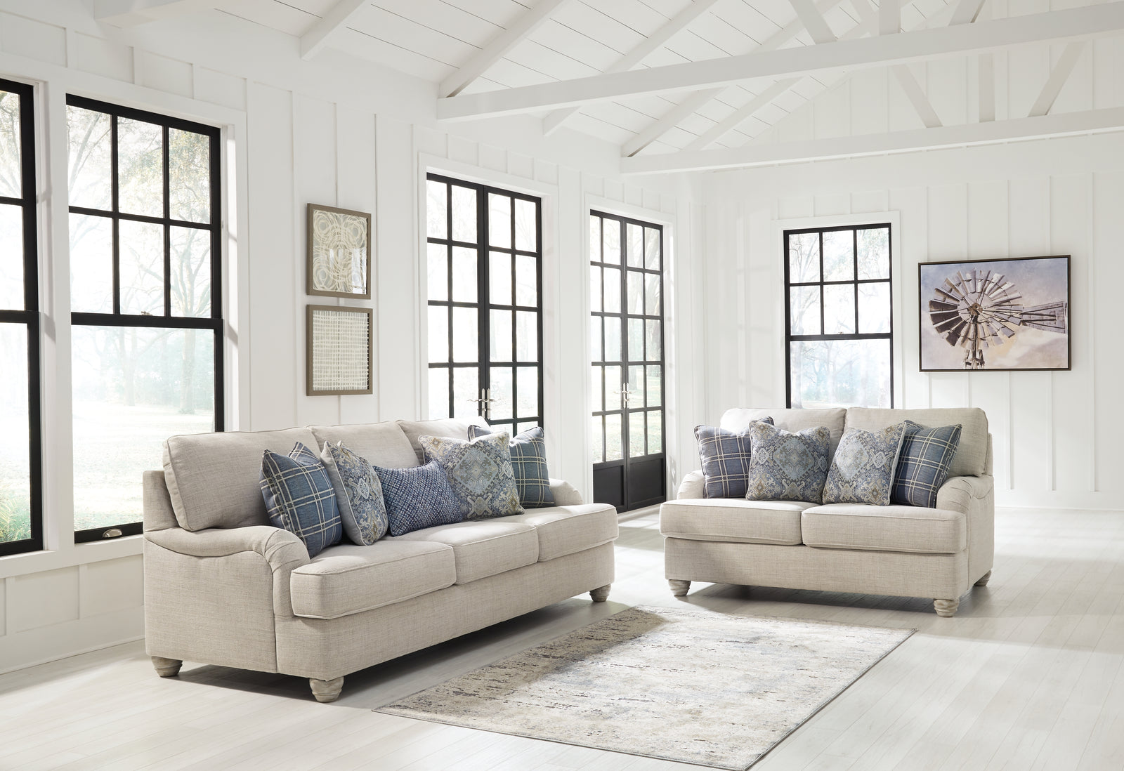 Traemore Linen Sofa And Loveseat