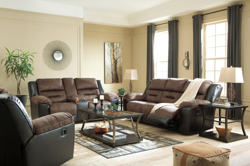 Earhart Chestnut Sofa Loveseat And Recliner