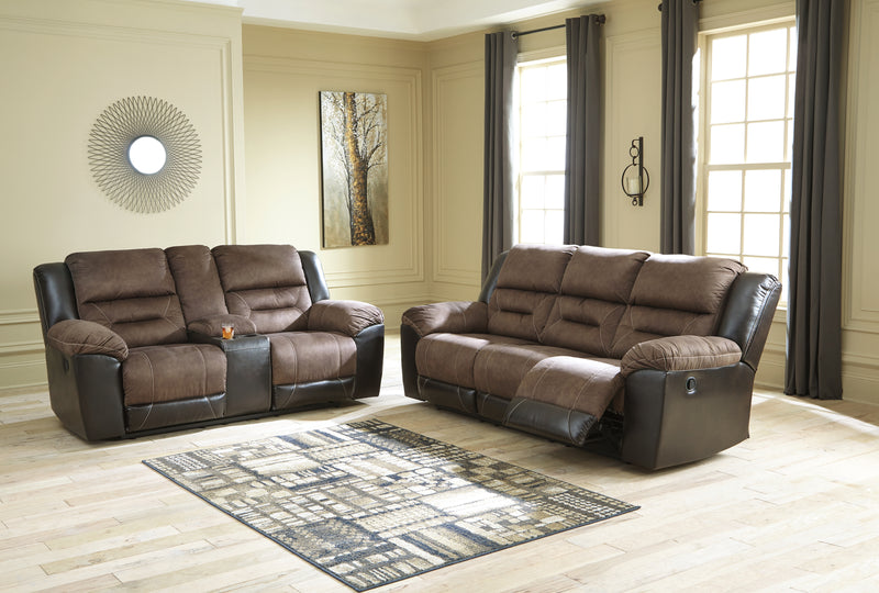 Earhart Chestnut Sofa And Loveseat