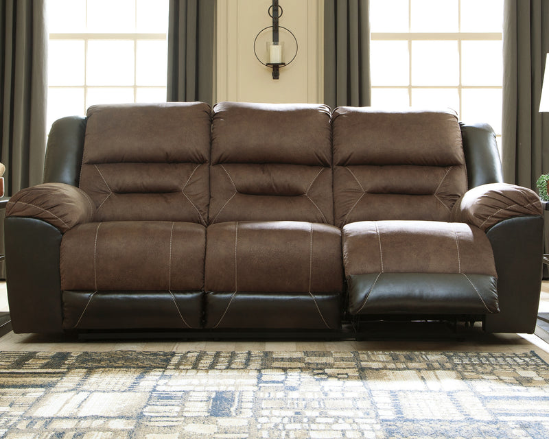 Earhart Chestnut Sofa Loveseat And Recliner