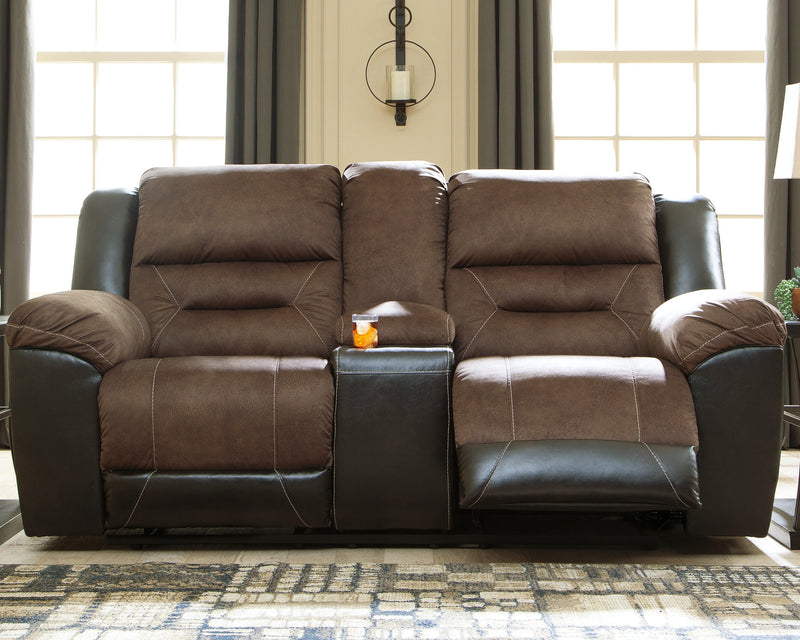 Earhart Chestnut Sofa Loveseat And Recliner