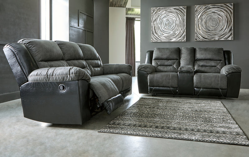 Earhart Slate Sofa And Loveseat