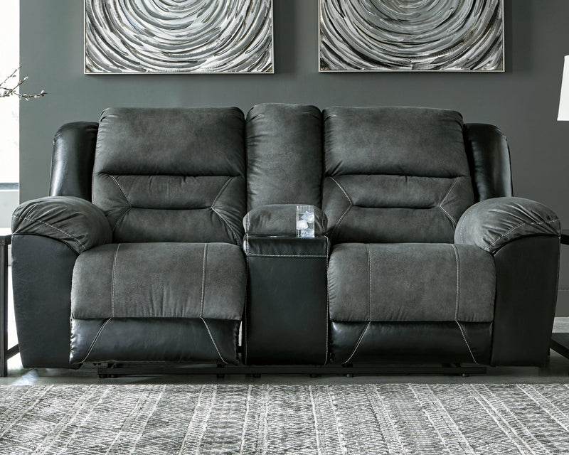 Earhart Slate Sofa And Loveseat