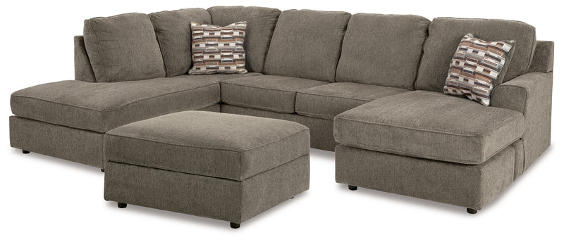 O'phannon Putty 2-Piece Sectional With Ottoman