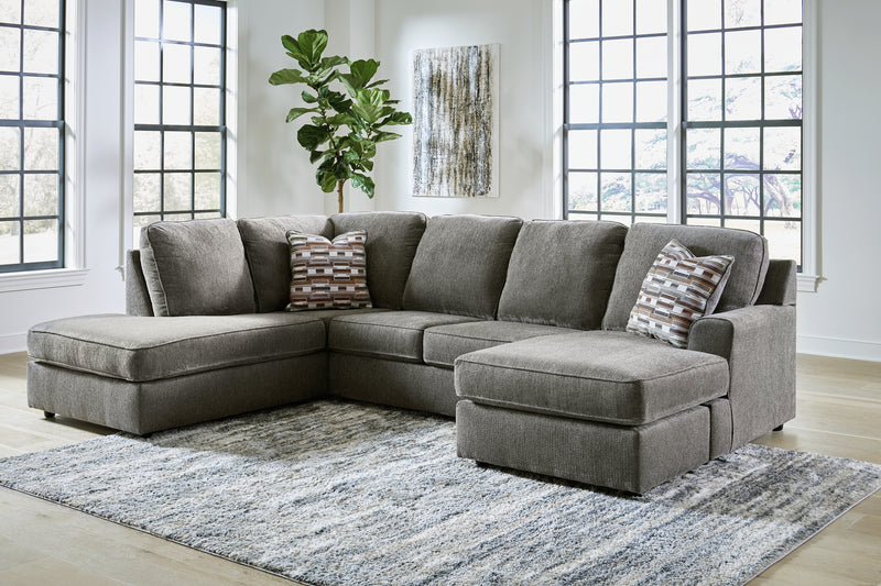 O'phannon Putty 2-Piece Sectional With Ottoman