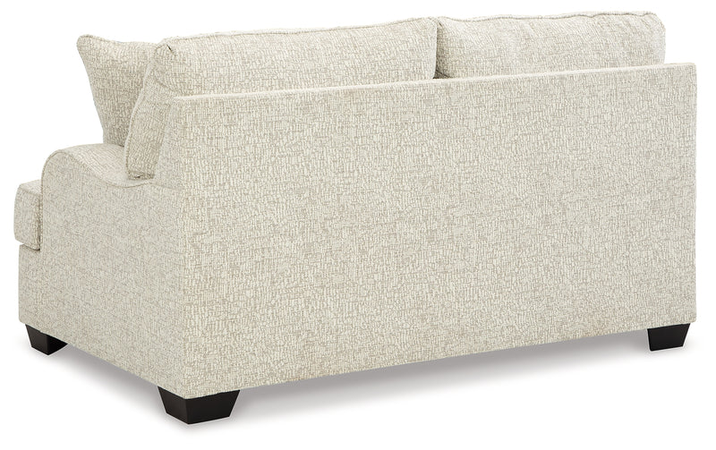 Valerano Parchment Sofa Loveseat Chair And Ottoman