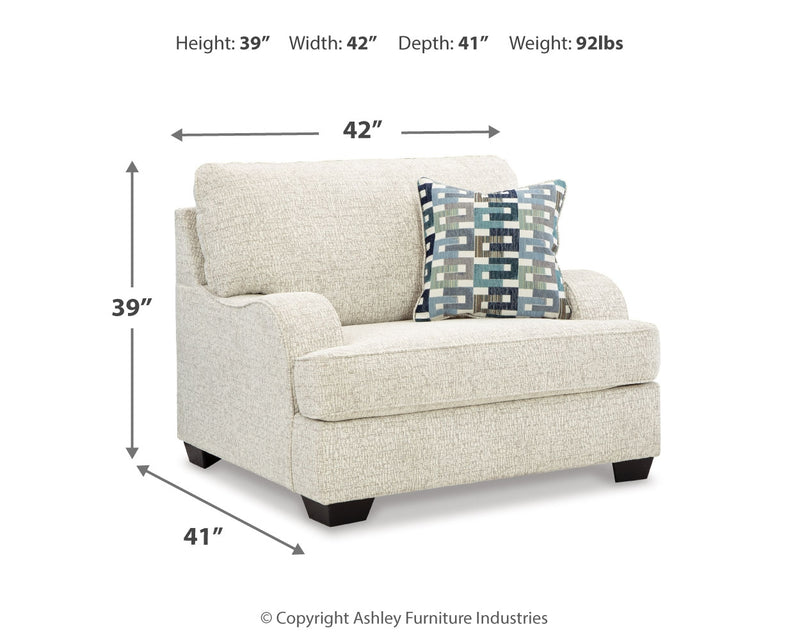 Valerano Parchment Sofa Loveseat Chair And Ottoman