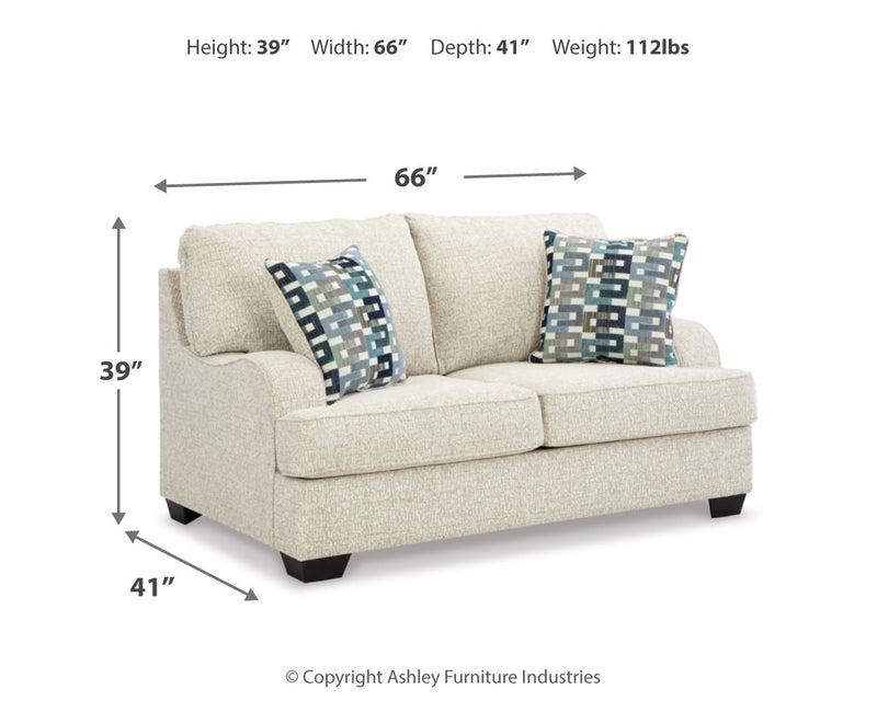 Valerano Parchment Sofa Loveseat Chair And Ottoman