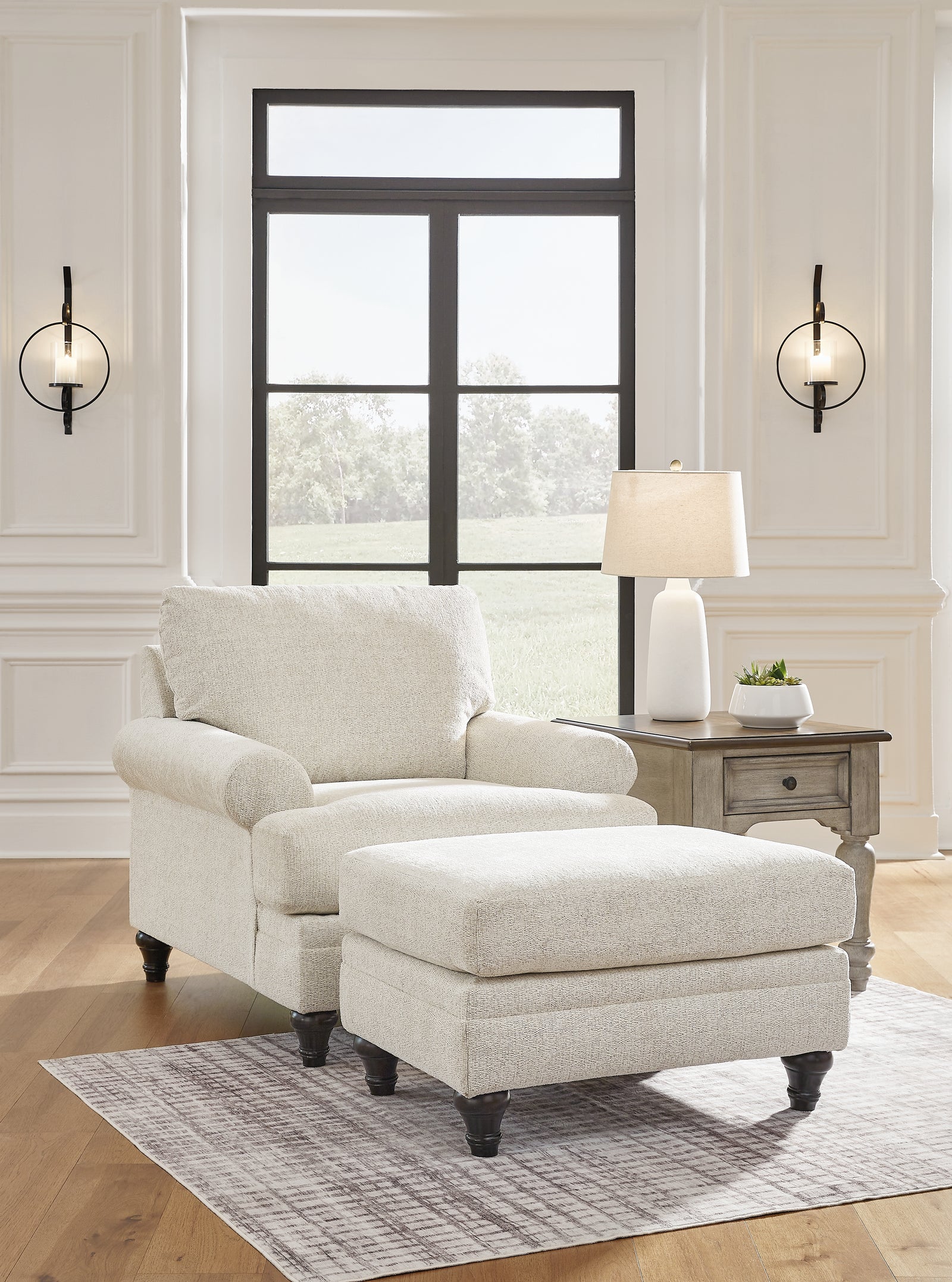 Valerani Sandstone Chair And Ottoman