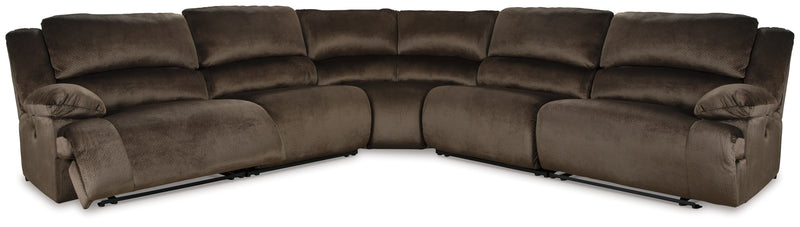 Clonmel Chocolate Velvet 5-Piece Power Reclining Sectional